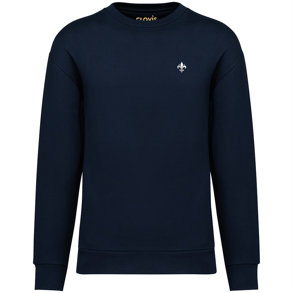 Miniature : Sweat-shirt à col rond à épaules tombantes unisexe