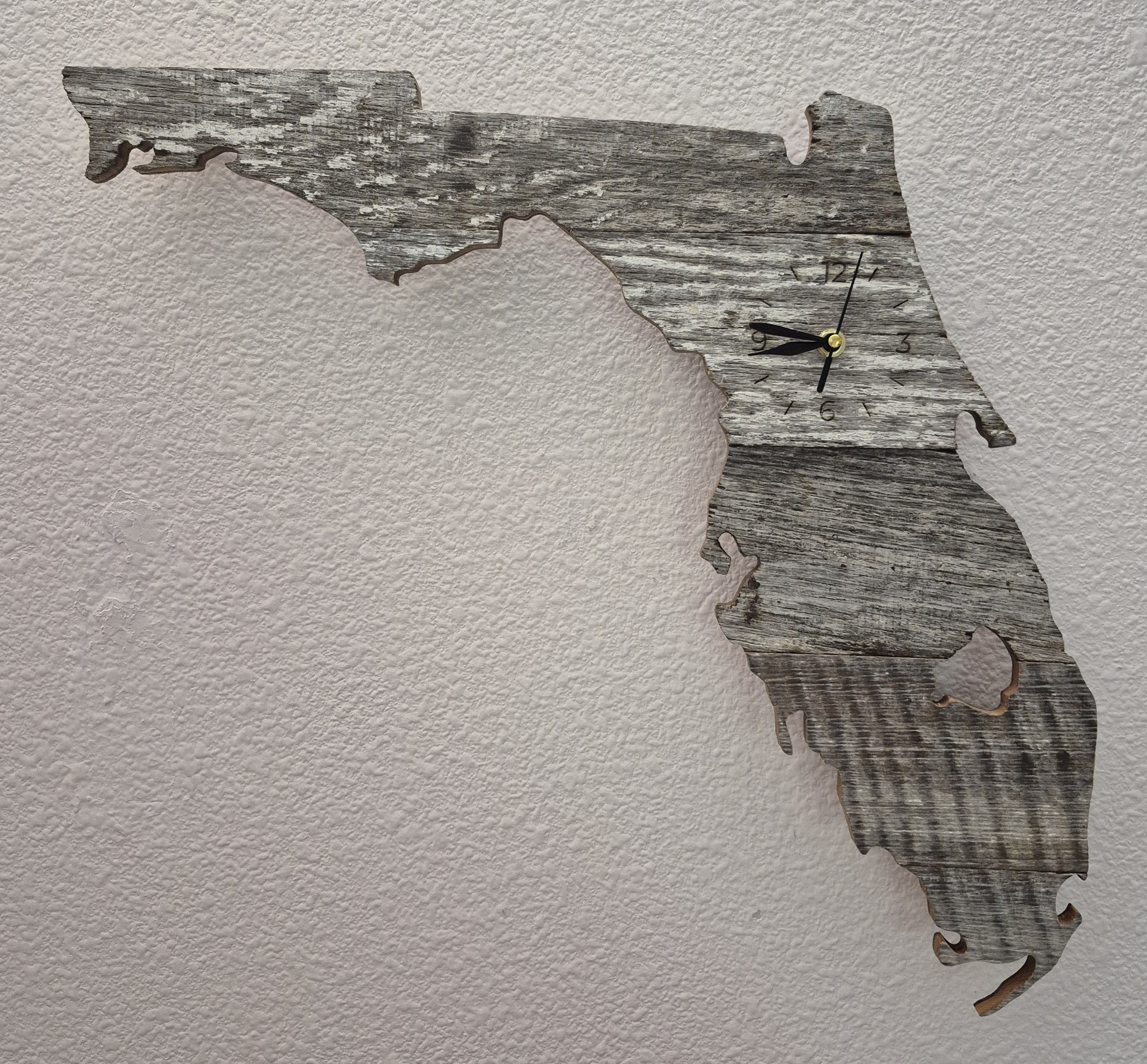 Florida State American Barnwood Clock