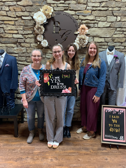 Dress shopping at Bridal Gallery Sioux Falls