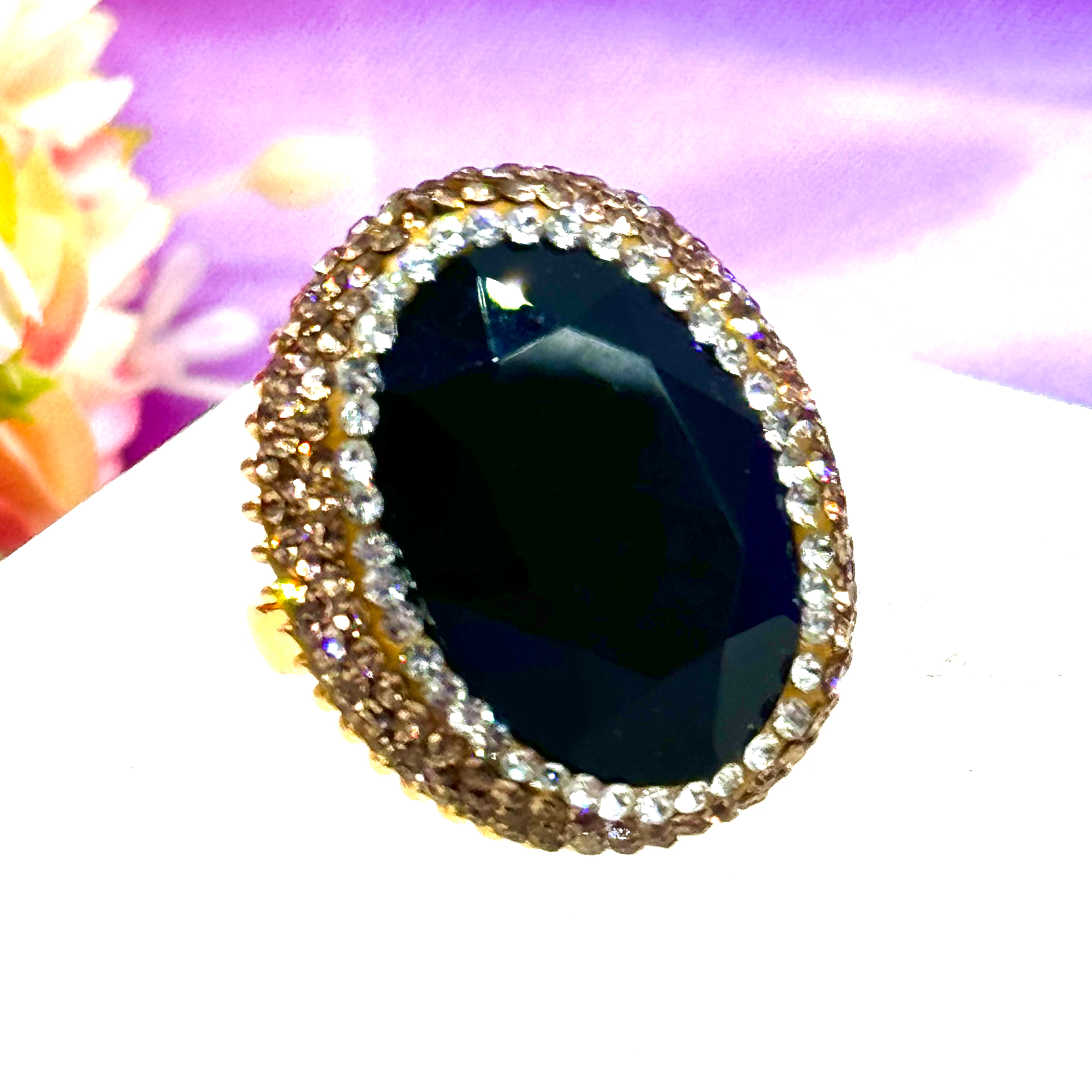 Anillo Brillante Negro