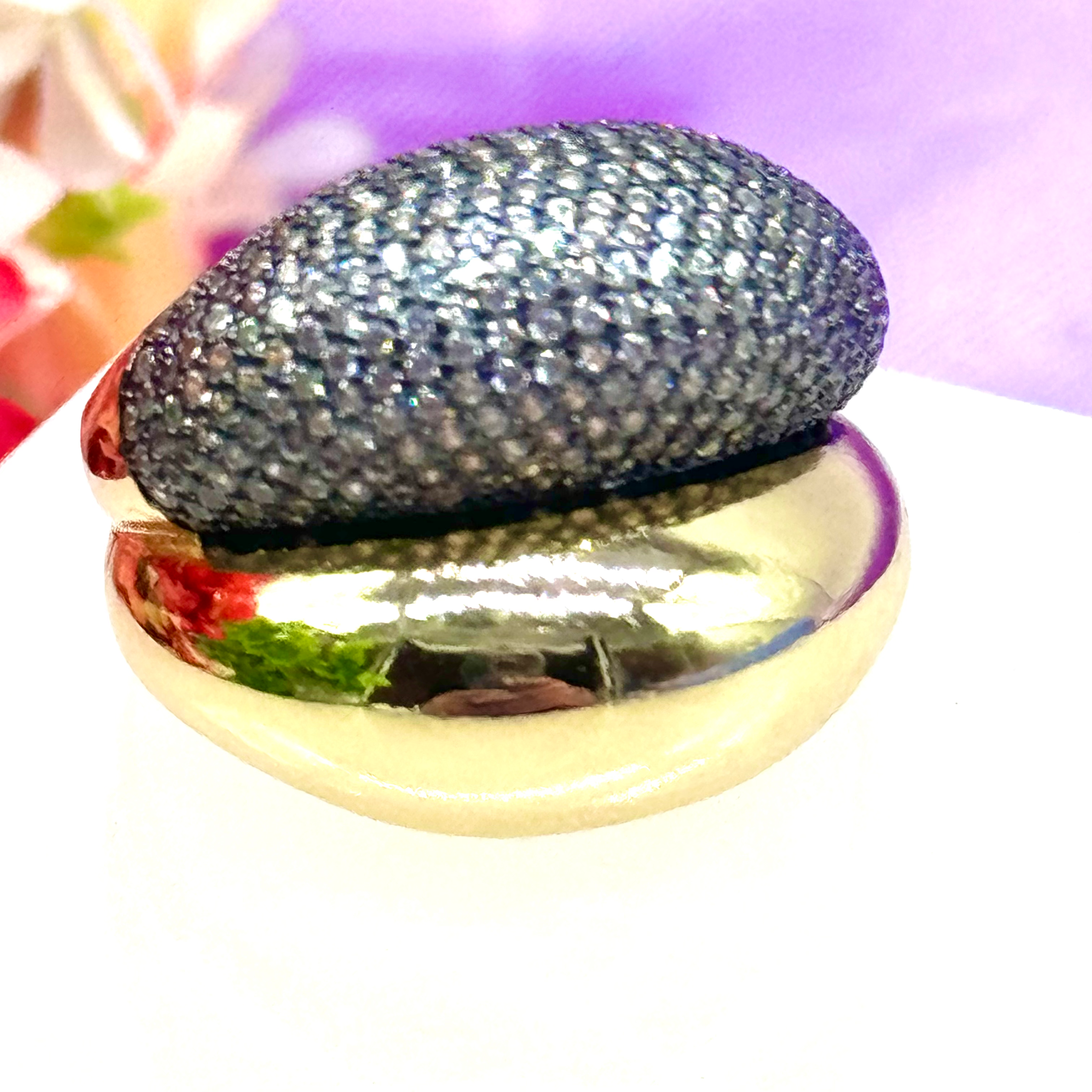 Anillo Dorado/Gris