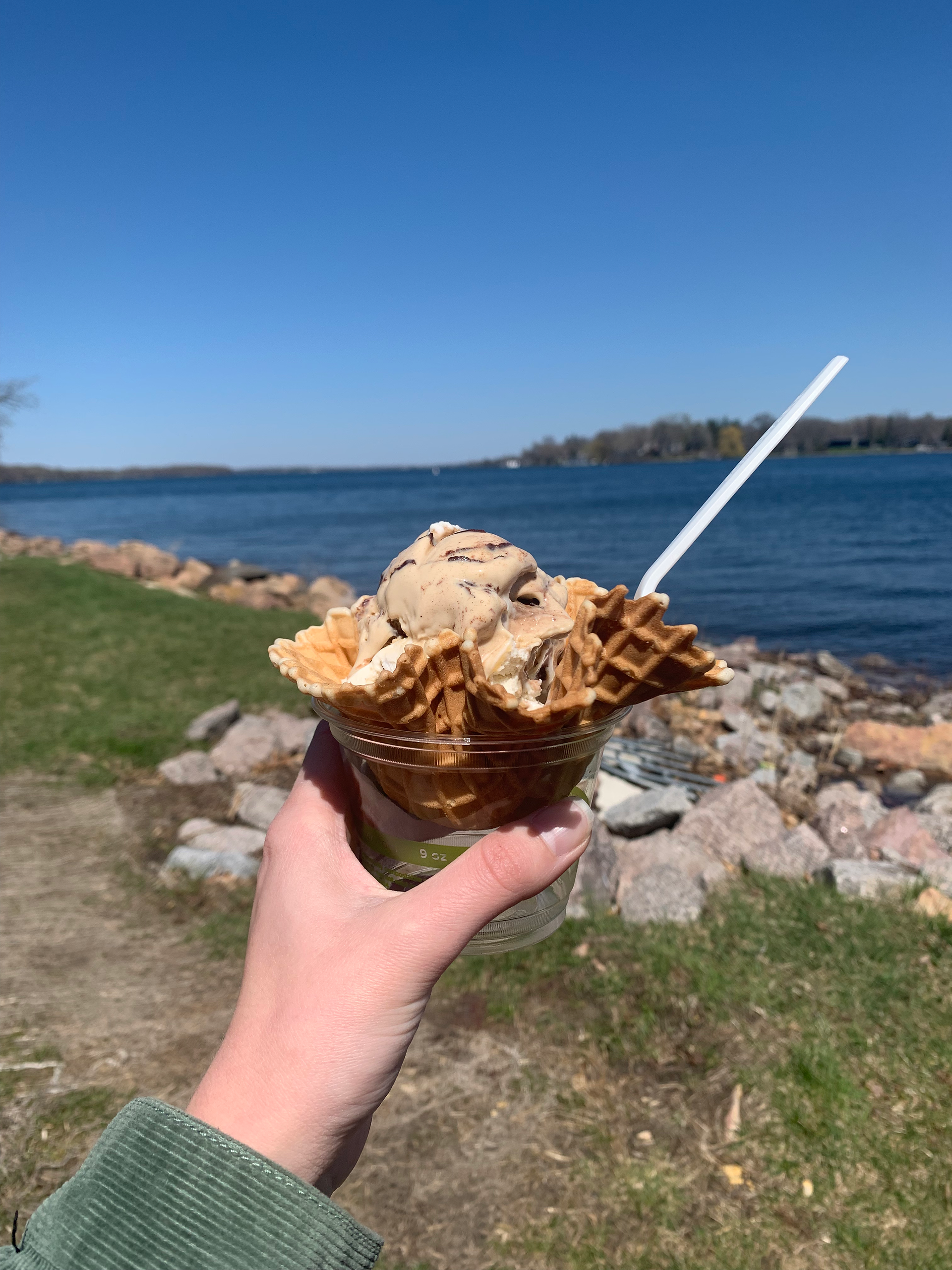 Ice cream cone from Lick's Unlimited in Excelsior, MN