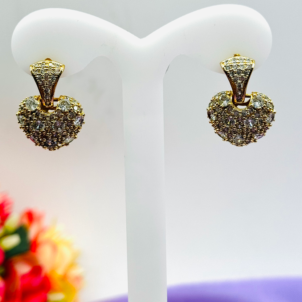 Aretes Corazón Brillantes