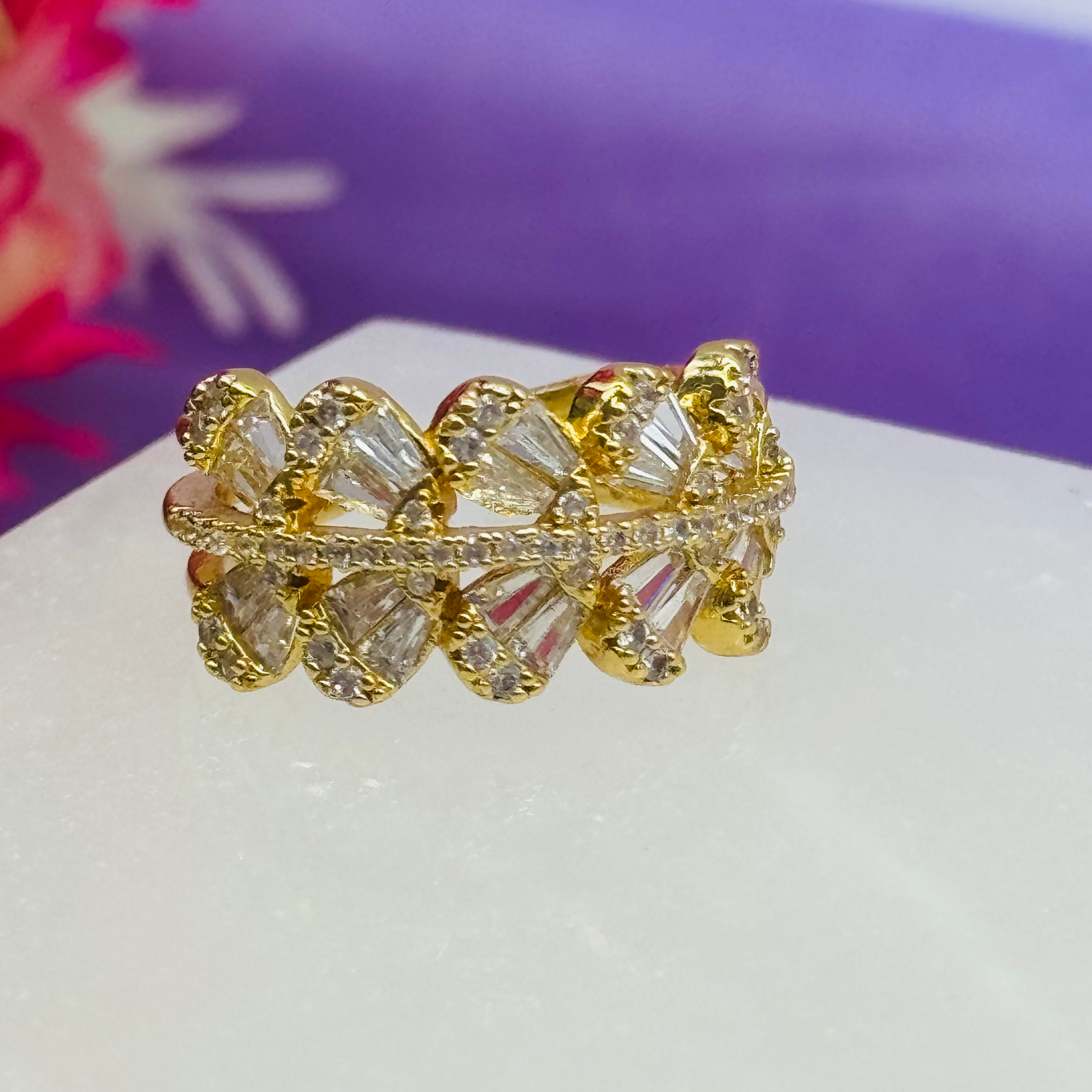 Anillo Brillante Dorado