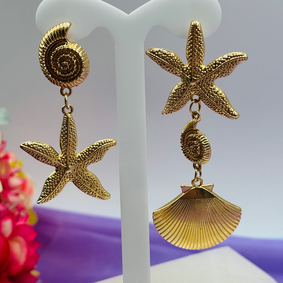 Aretes Estrella de Mar Asimétricos