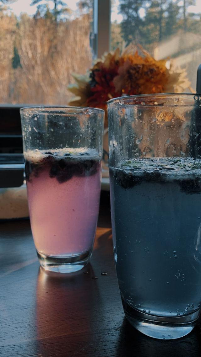 Blueberry & Mint Mocktails