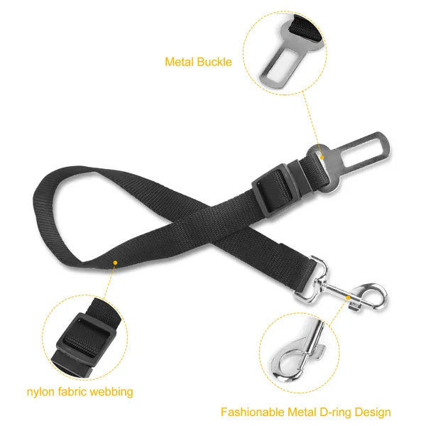Thumbnail: 2Pcs Pet Dog Seat Belt Leash Adjustable Pet Dog Cat Safety Leads Harness