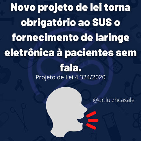 Projeto obriga SUS a oferecer laringe eletrônica para pacientes sem fala