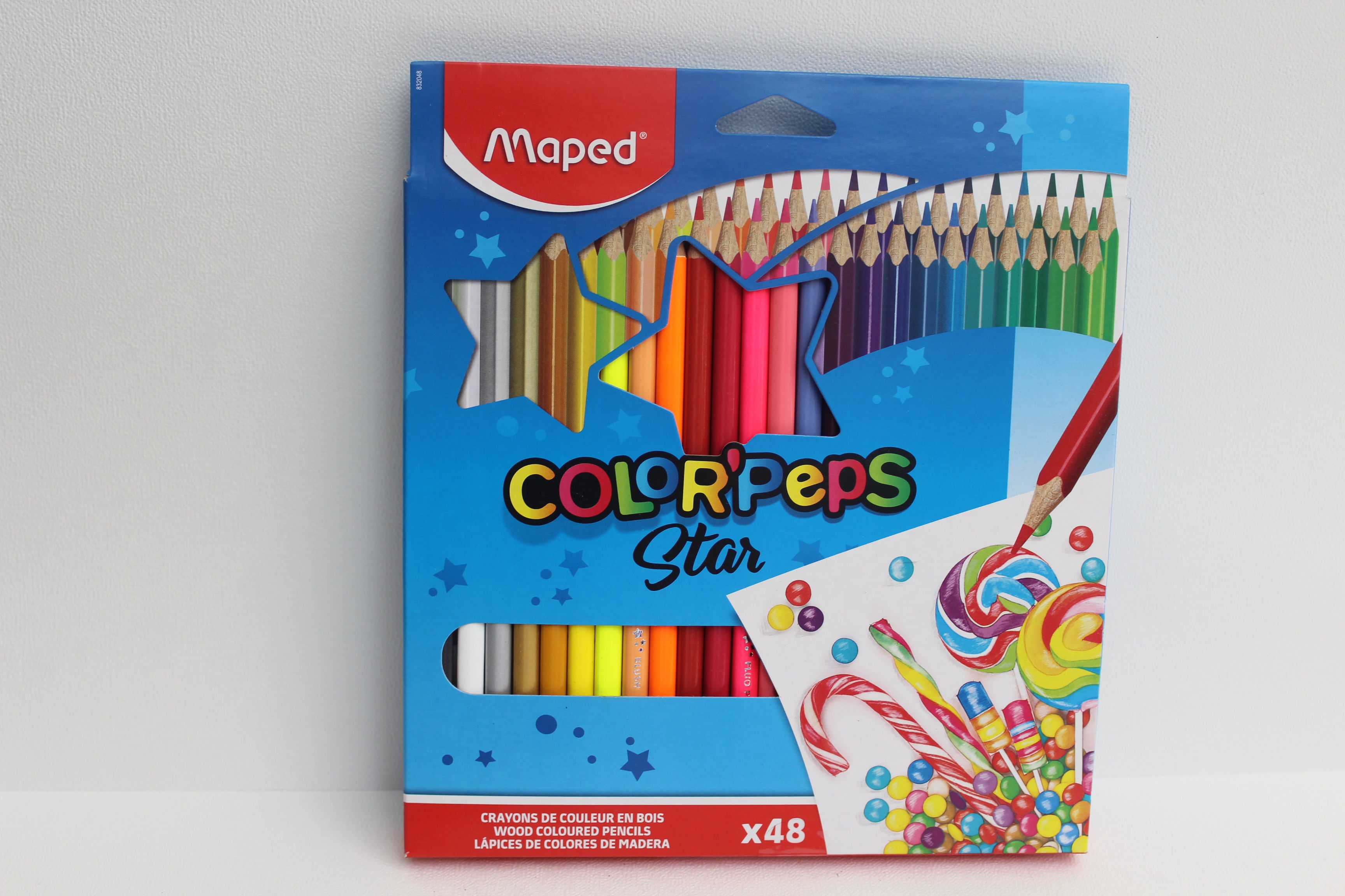 Crayones MAPED, 48 Colores, Triangular