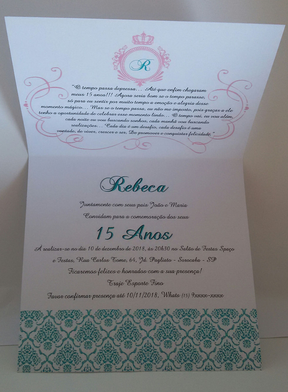 Miniatura: Convite 15 anos Rebeca