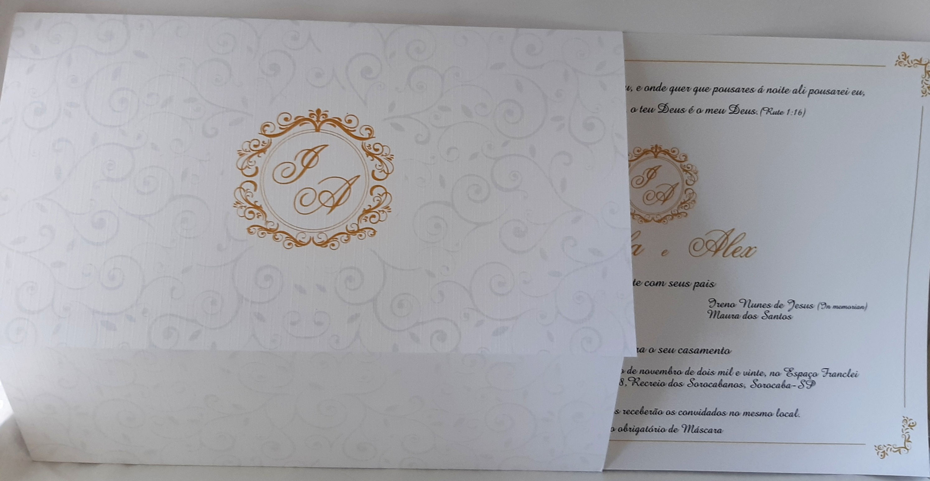 Convite de Casamento Arabescos Grande