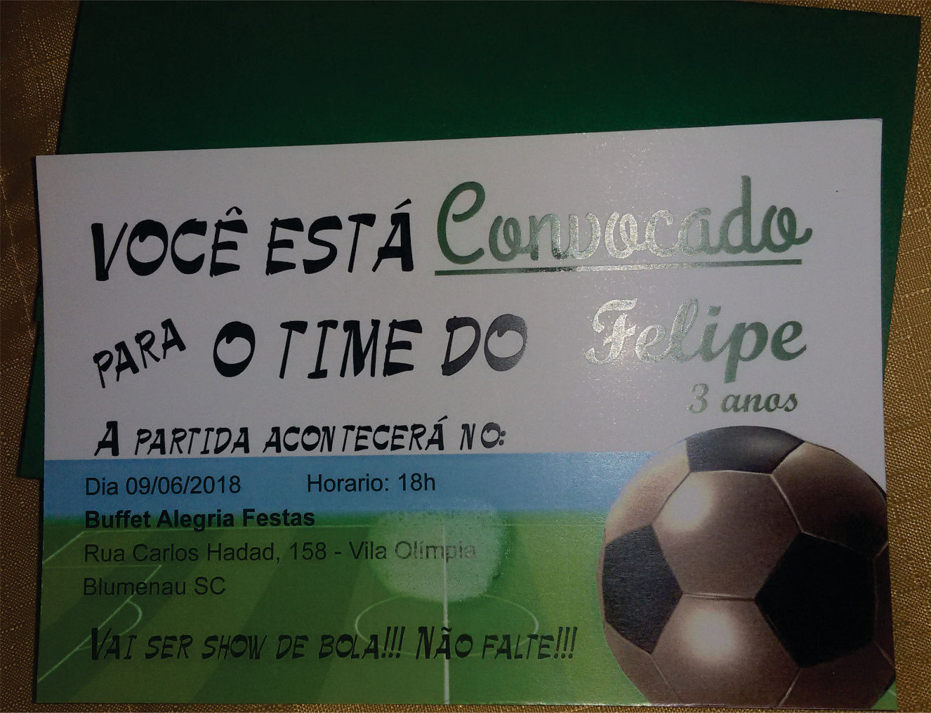 Convite Futebol