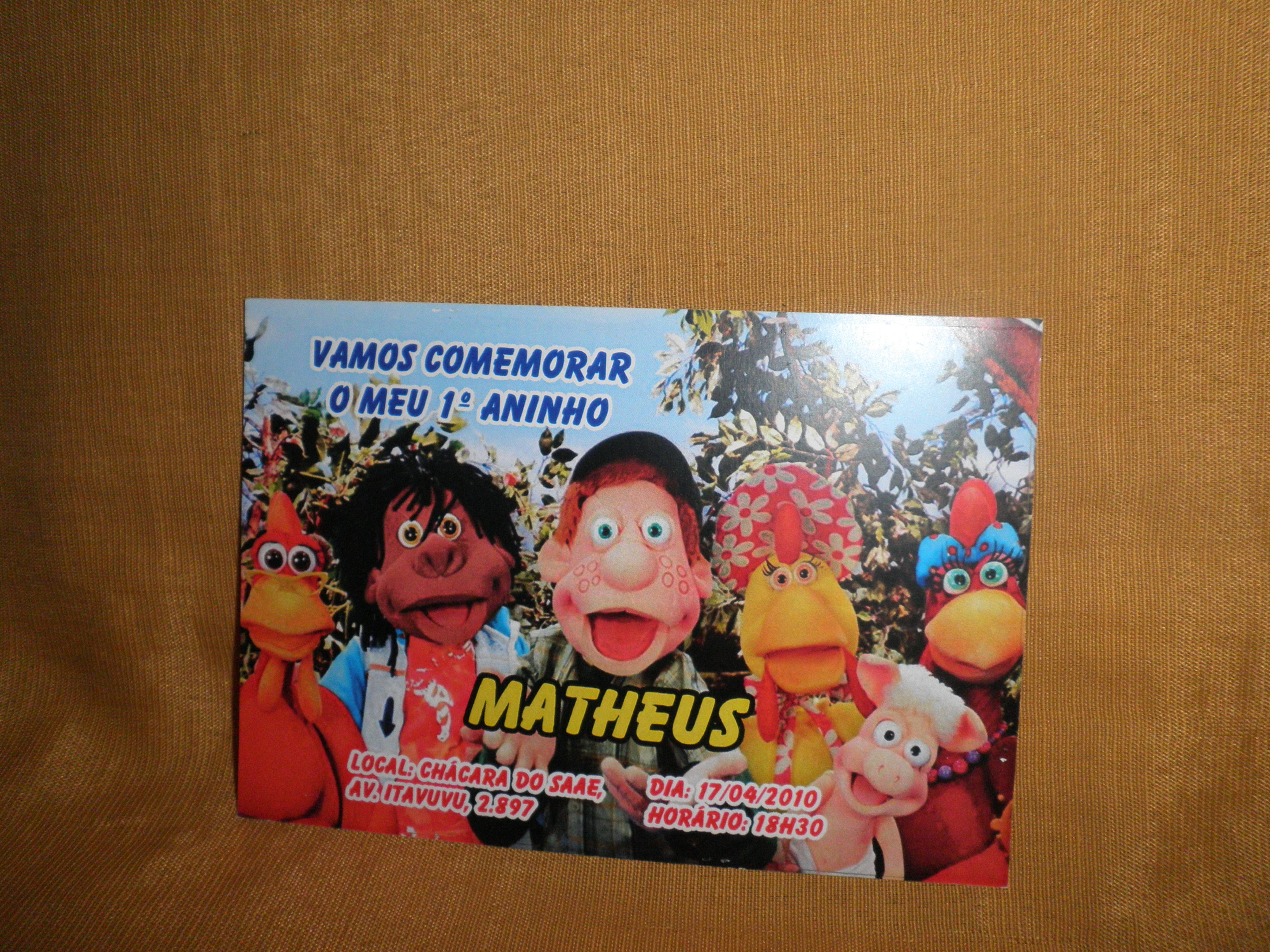 Convite de Aniversário infantil