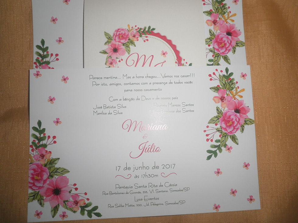 Miniatura: Convite de Casamento flores