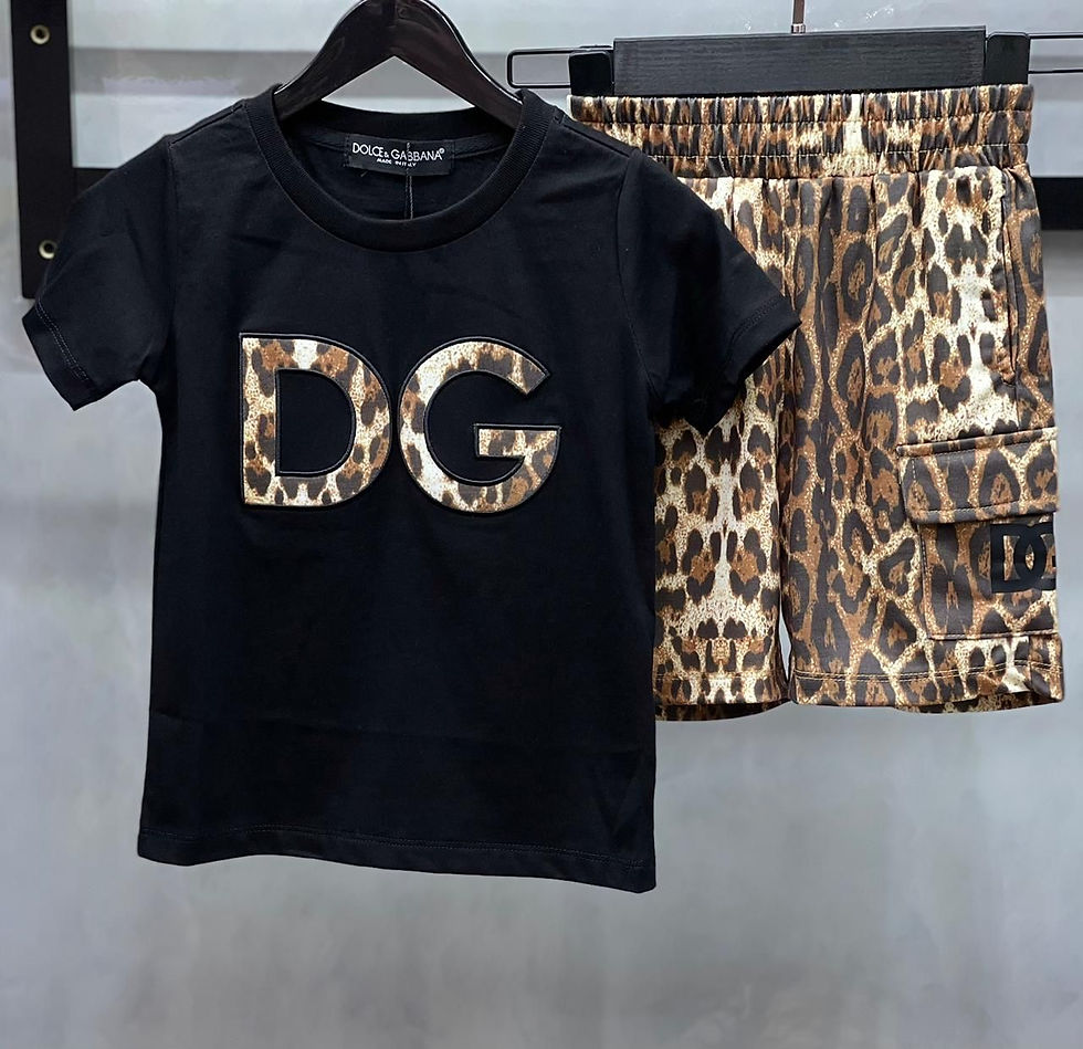 Thumbnail: Dolce&Gabbana Leopard Shirt & Short for kids