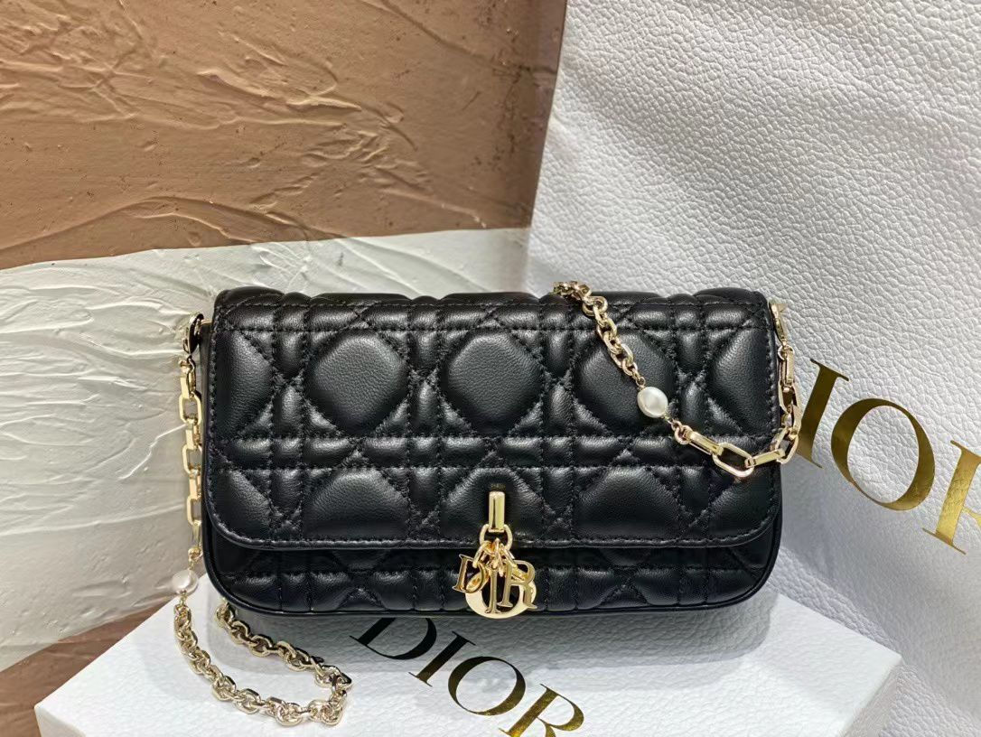 MY D!OR - Dior Talk Phone Pouch in Cannage Lambskin