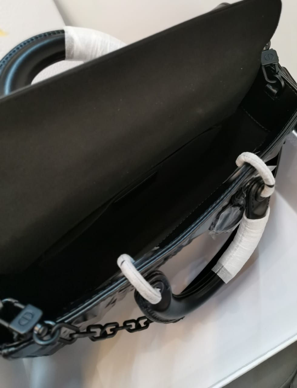 Thumbnail: LADY D-JOY BAG Black Cannage Calfskin