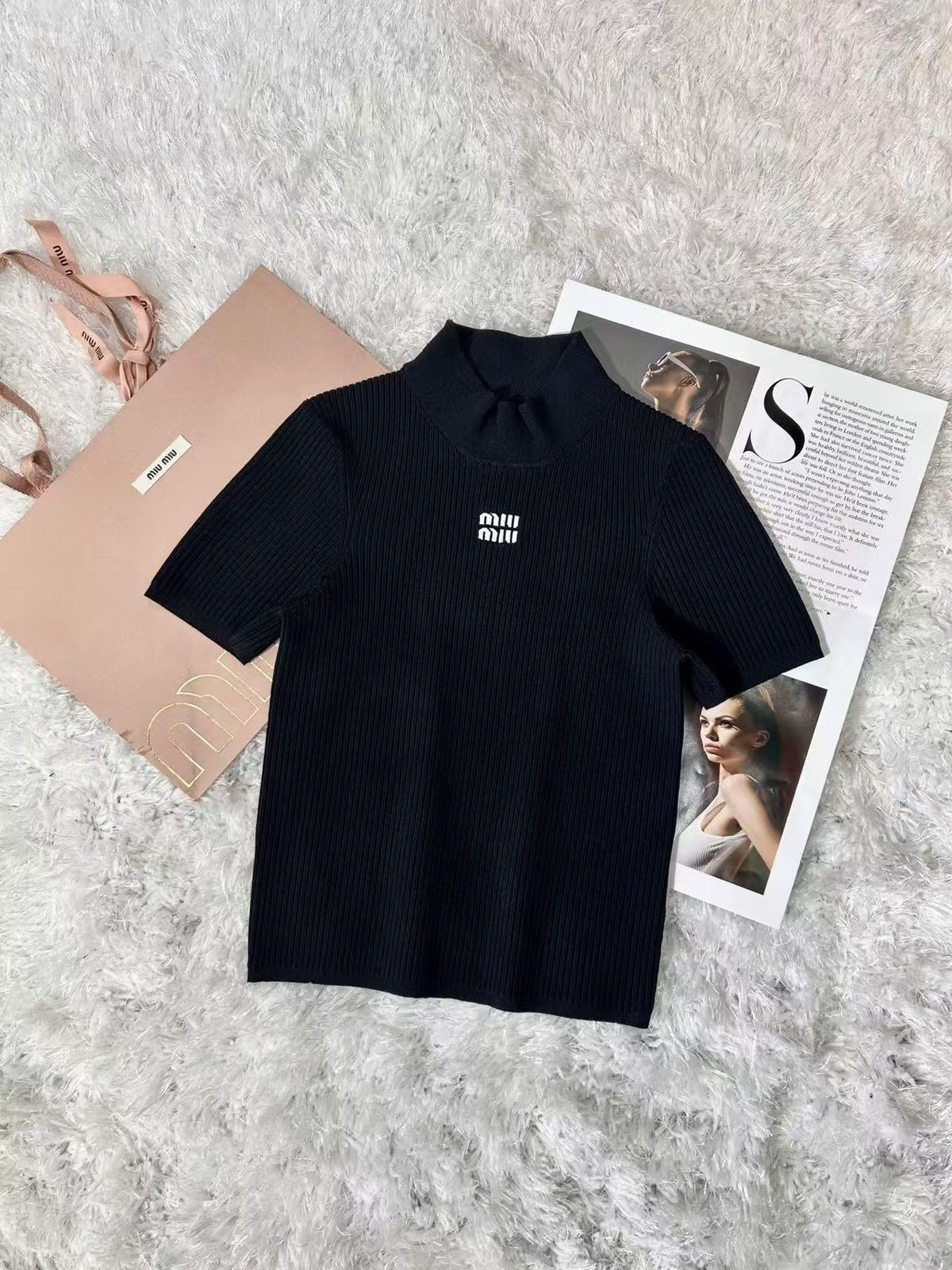 M!U M!U Viscose turtleneck sweater