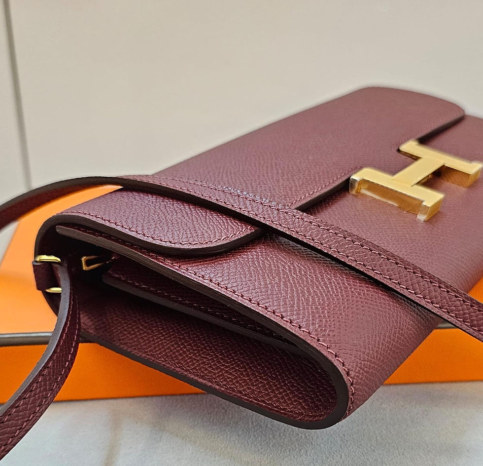 الصورة المصغرة: Constance To Go Rouge H Evercolor Wallet Sellier Epsom Gold Hardware