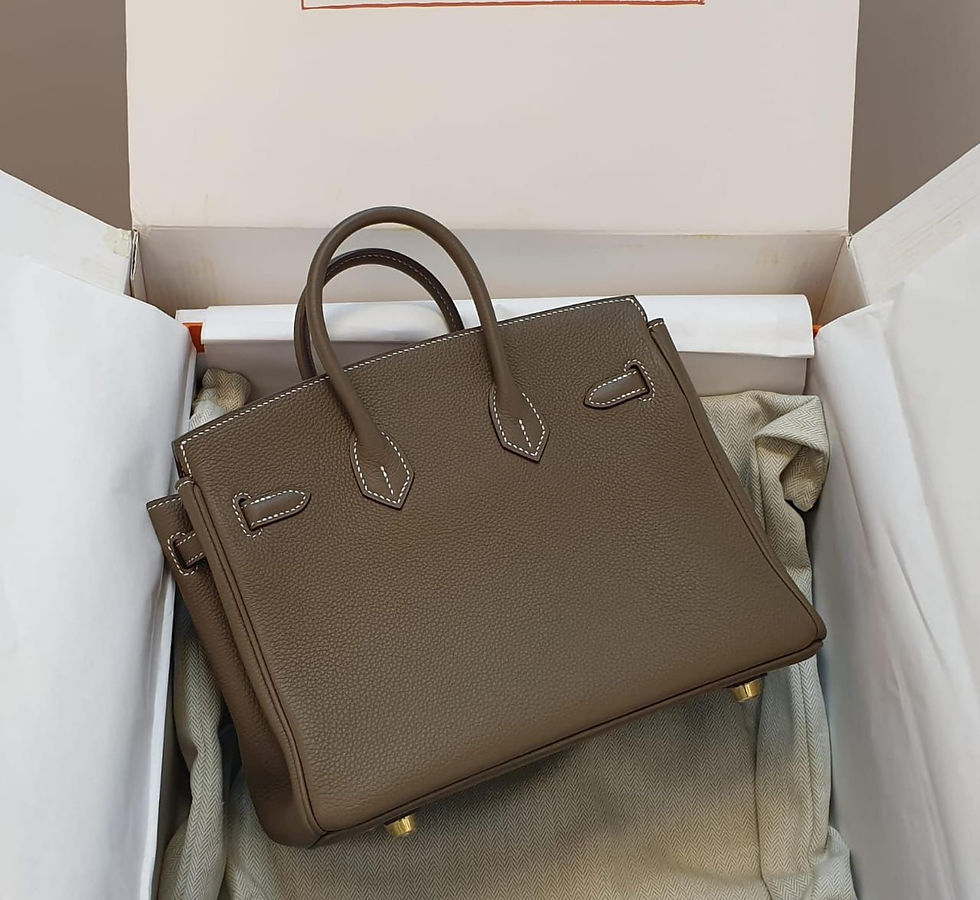 الصورة المصغرة: H*rmes Birkin 25 Etoupe Togo with GHW