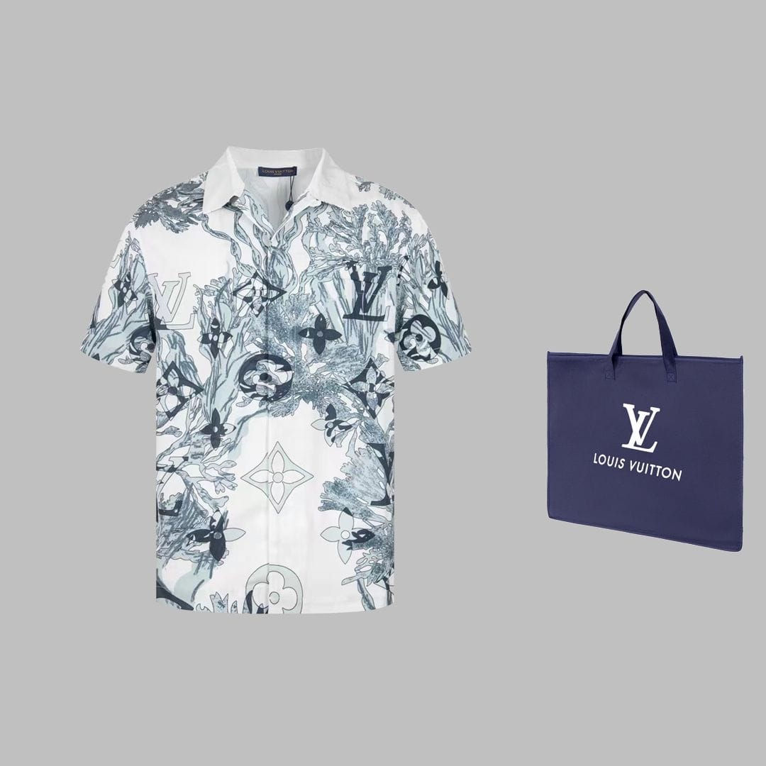 Lou*s Vu*tton Monogram Denim Shirt & Short Pants