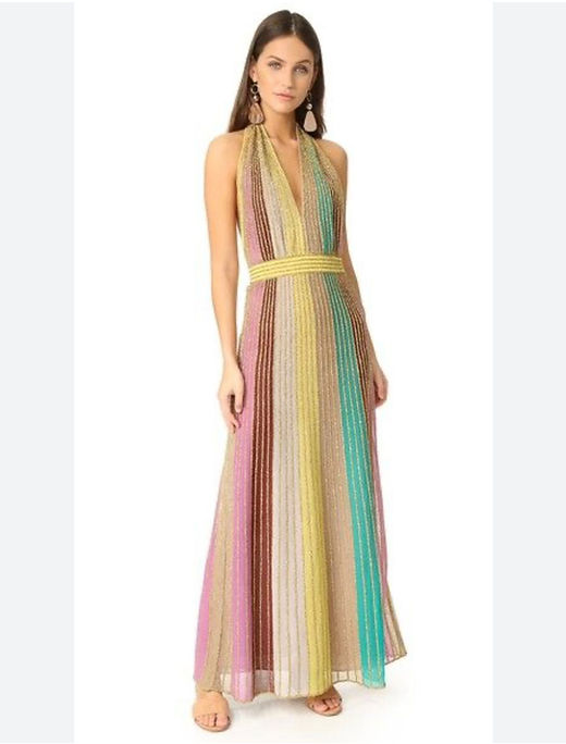 M Missoni Crochet Striped Halter Dress | MCCLUXE by Paws Star M Missoni Crochet Striped Halter Dress | MCCLUXE by Paws Star