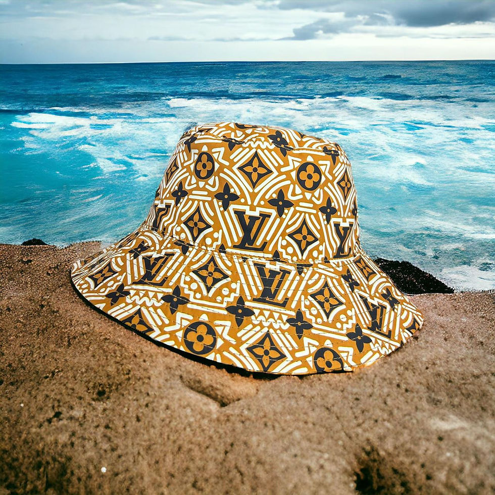 الصورة المصغرة: Louis Vuitton Illusion Denim Monogram Bucket Hat LV Hat