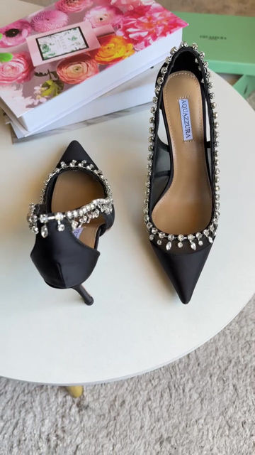 الصورة المصغرة: AQU@ZZURA Tiara Slingback 105mm Pumps