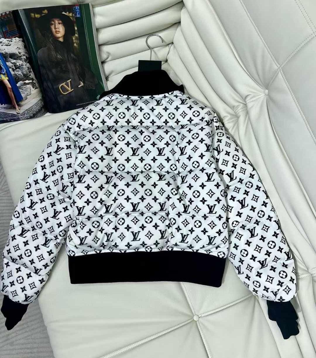 Lou!s Vu!tton Monogram Mink Bomber Jacket   