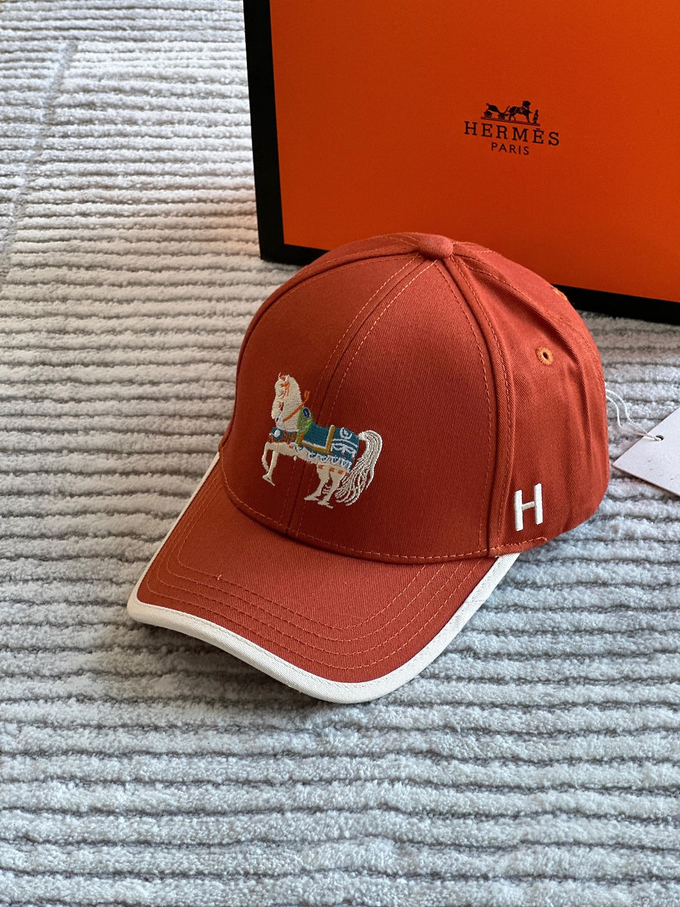 الصورة المصغرة: H€RM€S Designers Hat Men Women Fashion Baseball Cap Cotton