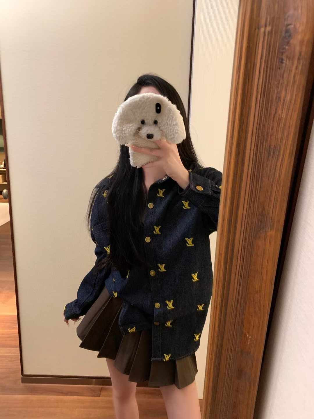 Louis Vuitton Embroidered Signature Long Sleeve