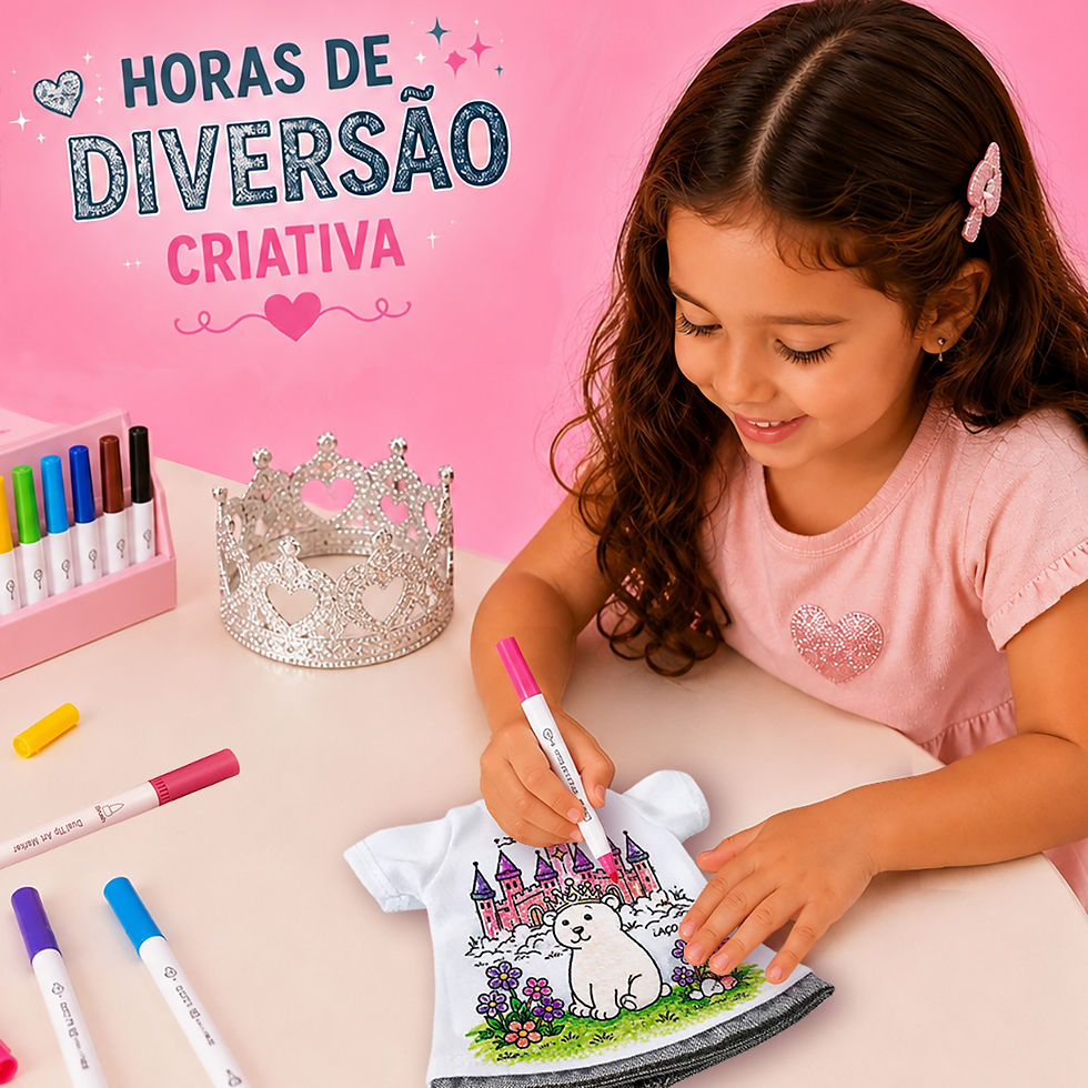 Miniatura: KIT PARA COLORIR - VESTIDO+COROS+SAPATINHOD+CANETINHAS - TAM P