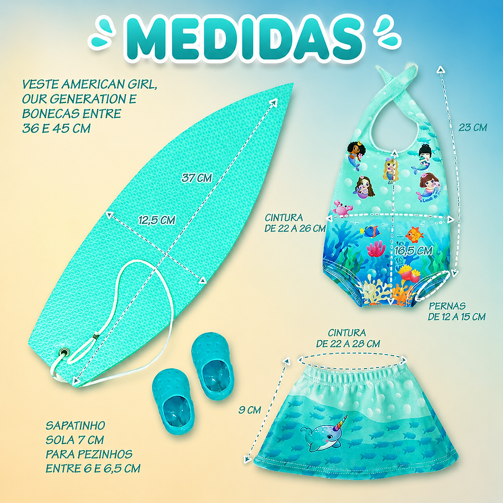 Miniatura: KIT PRAIA MUNDO MAGICO DAS SEREIAS-SOLA 7