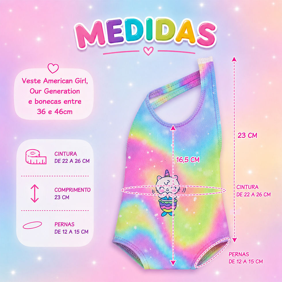 Miniatura: Maiô de Banho para Boneca American Girl Tie-dye Tam. M