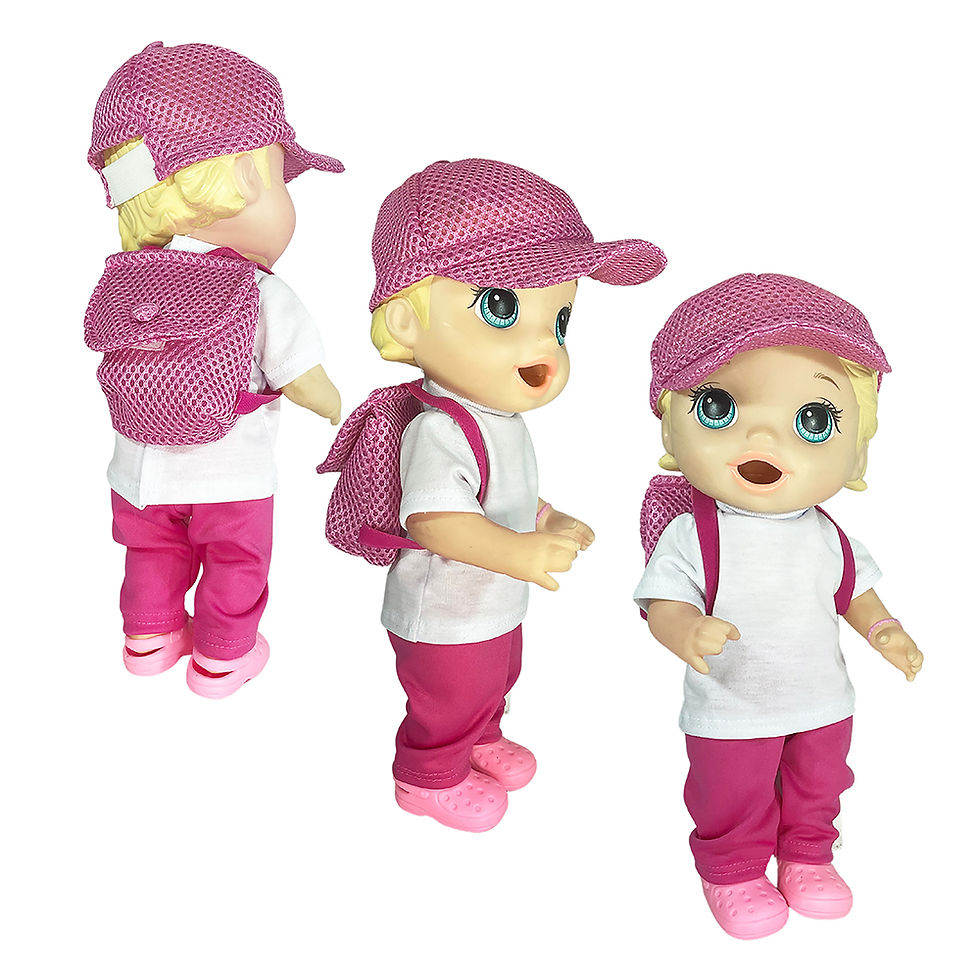 Miniatura: KIT LOVE BABY ROSA BONÉ, MOCHILA E SAPATINHO SOLA 6