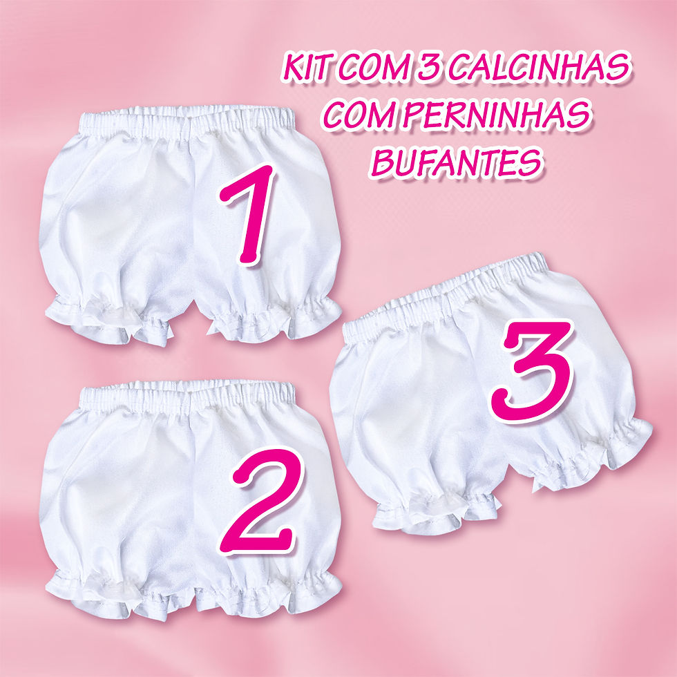Miniatura: KIT 3 CALCINHAS BUFANTES TAM PP