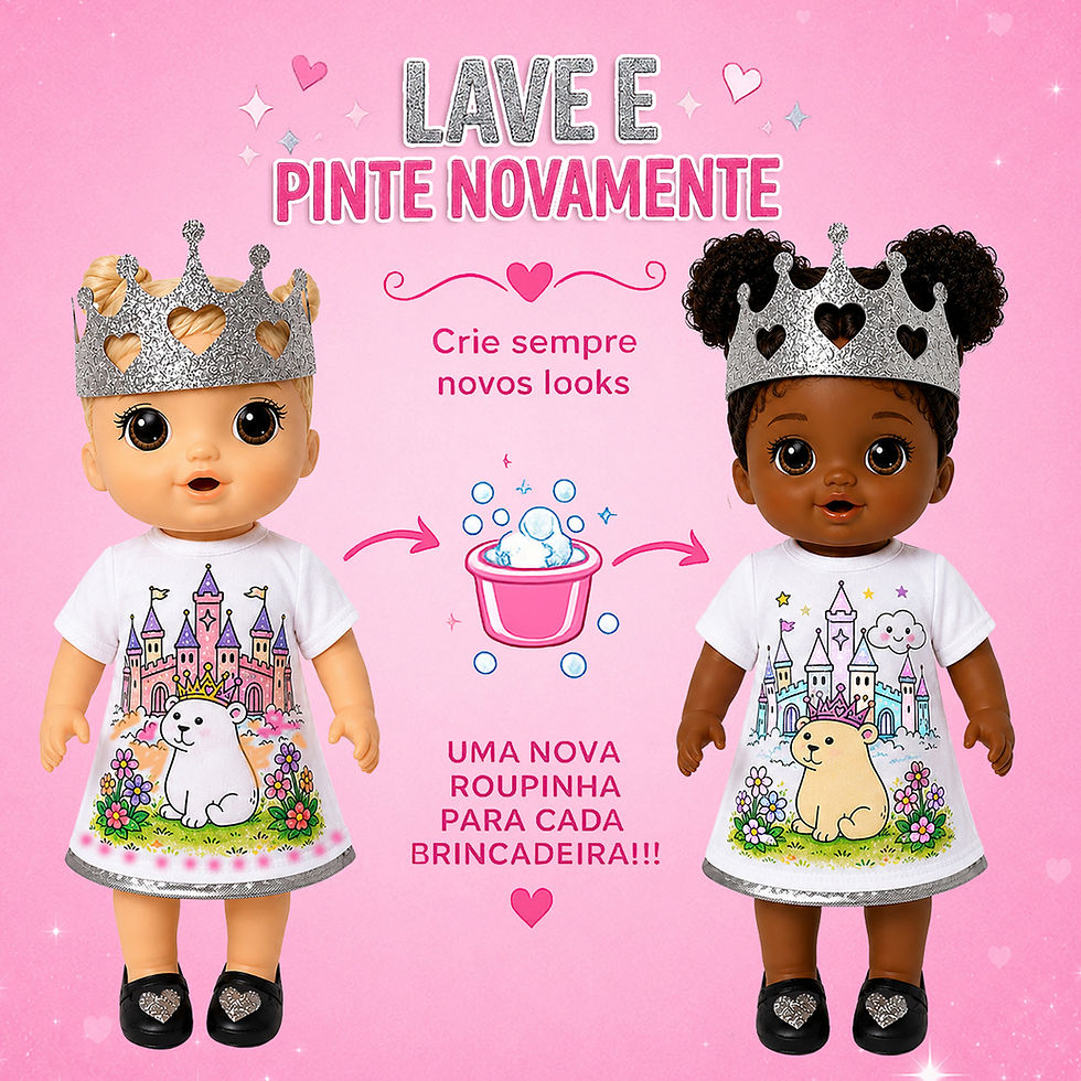 Miniatura: KIT PARA COLORIR - VESTIDO+COROS+SAPATINHOD+CANETINHAS - TAM P
