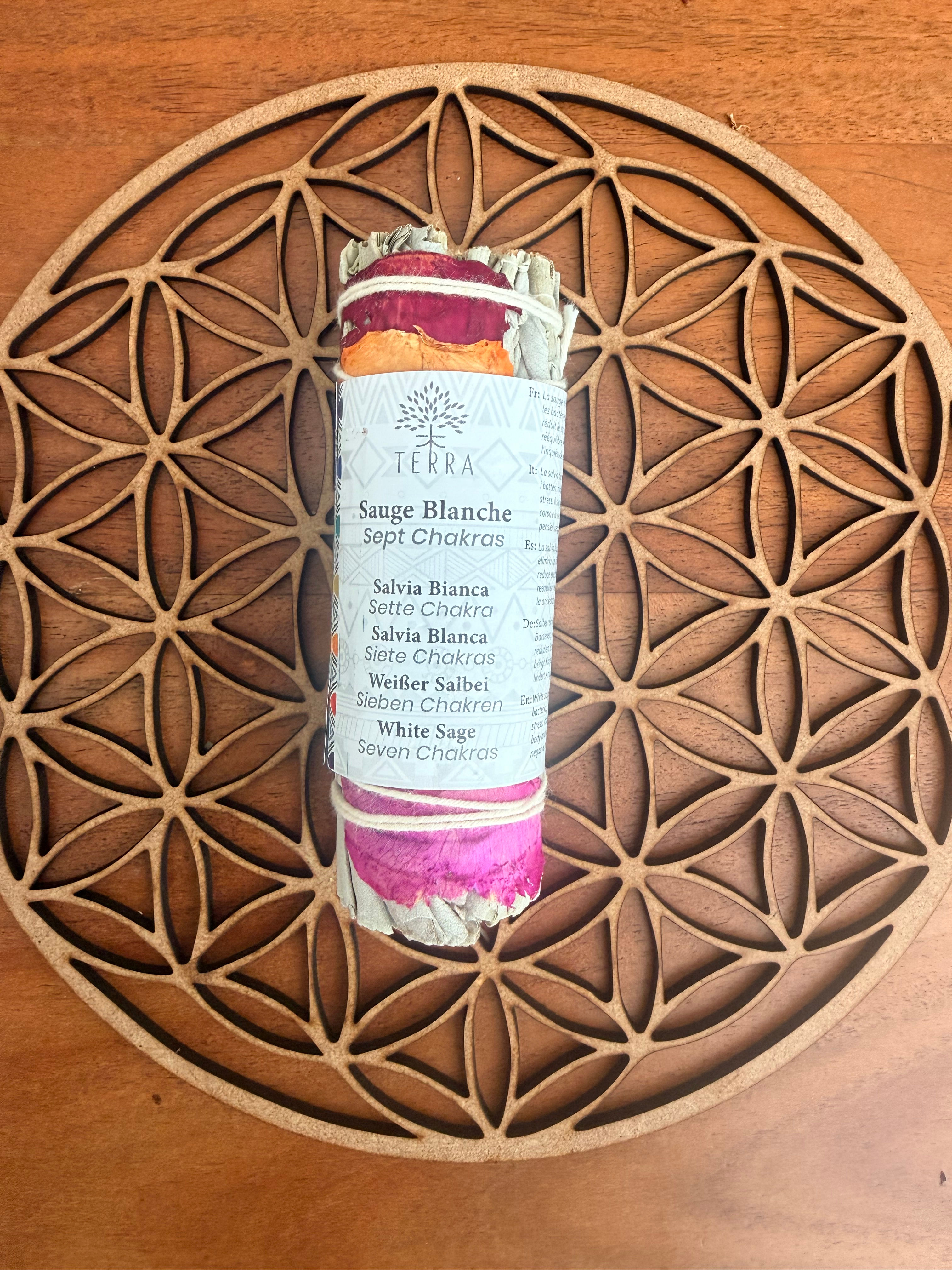 Sauge blanche & Pétales de rose 7 chakras
