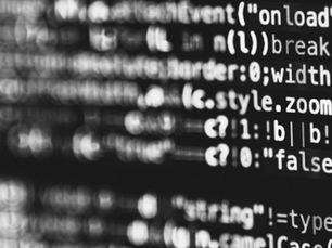 A close up image of computer code