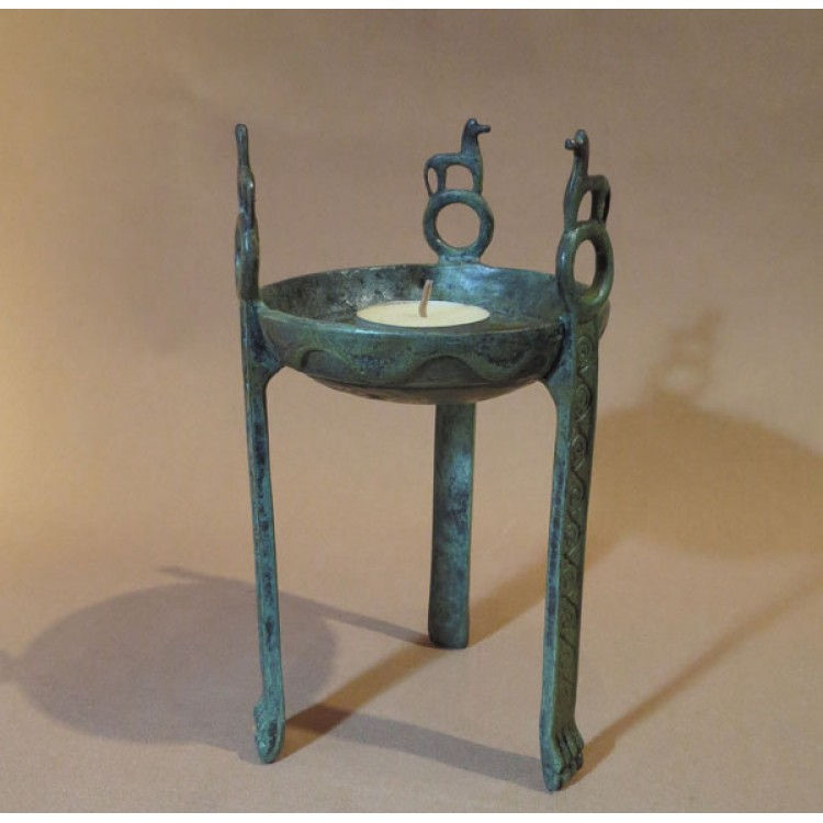 Thumbnail: bronze tripod with horses