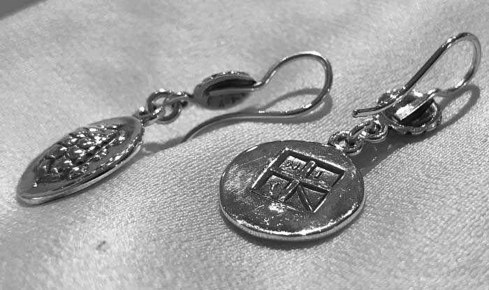 turtle coin earrings