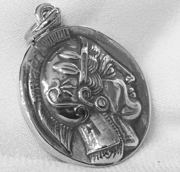 Thumbnail: owl and Athena coin pendant