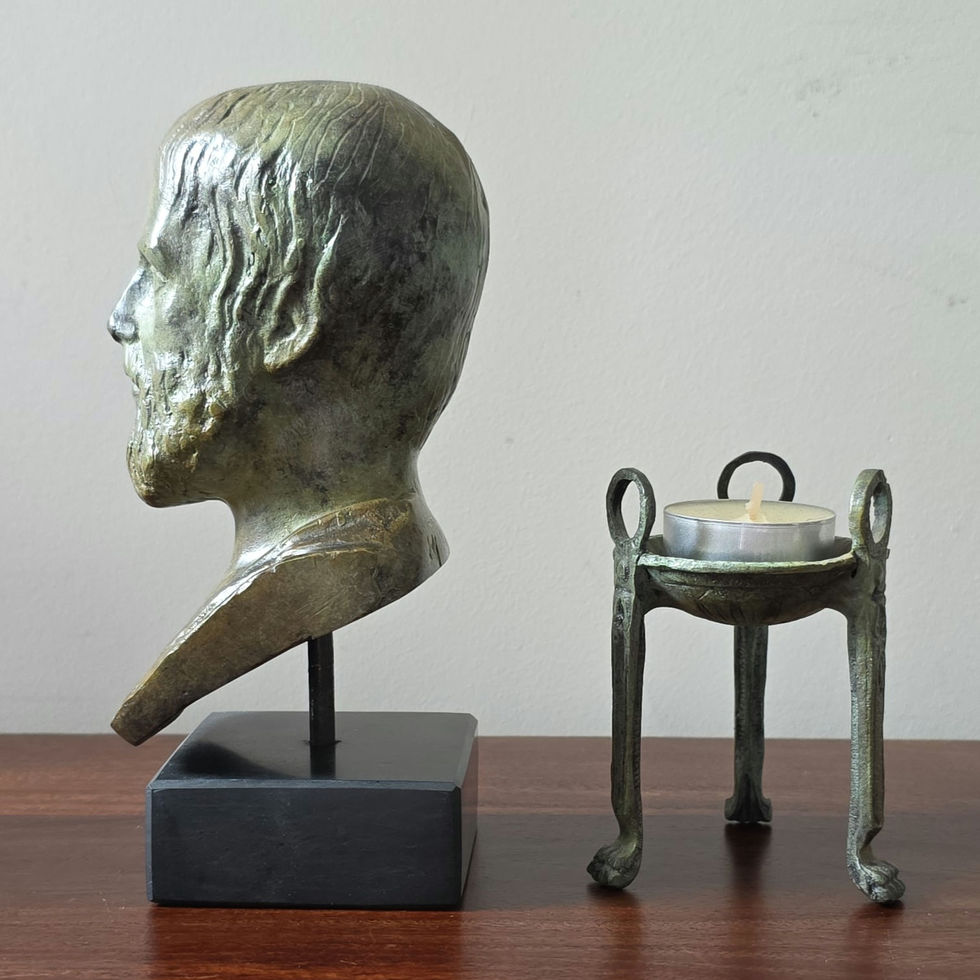 bronze bust of Aristotle the philosopher