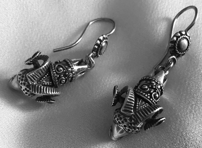 Thumbnail: ram head earrings
