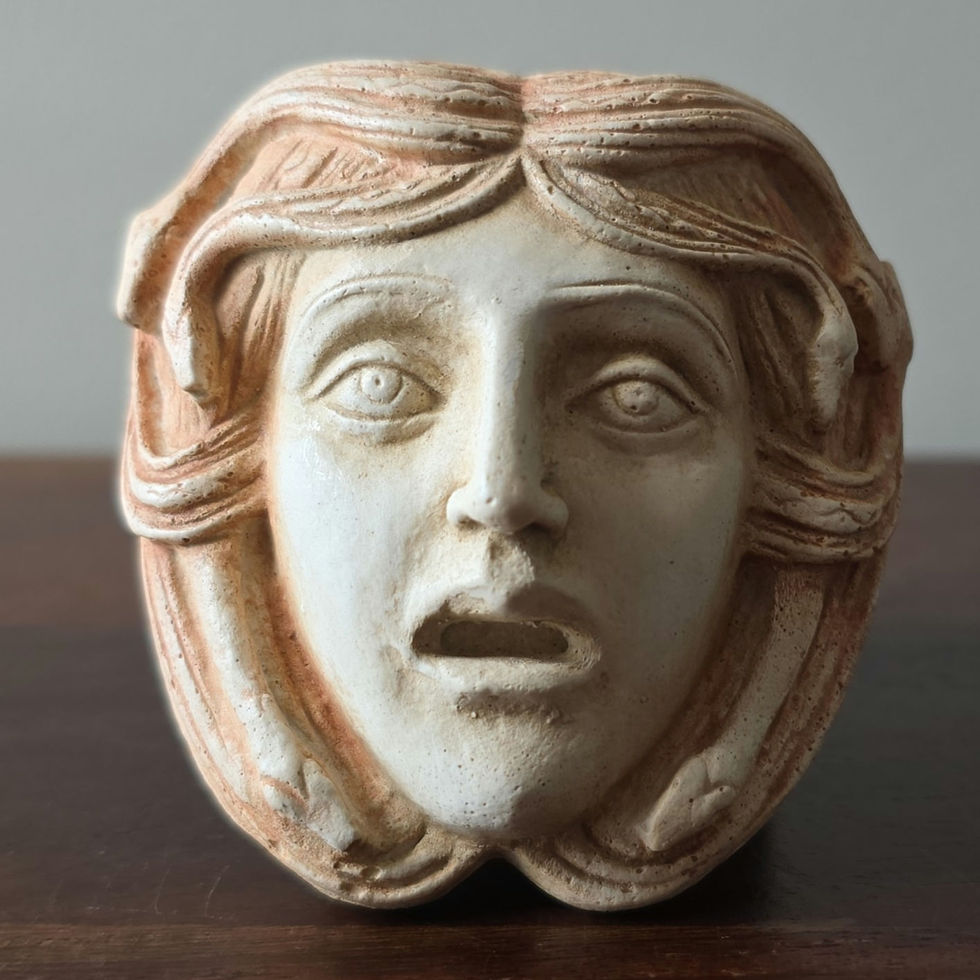 Thumbnail: mini dramatic mask of the Gorgon Medusa