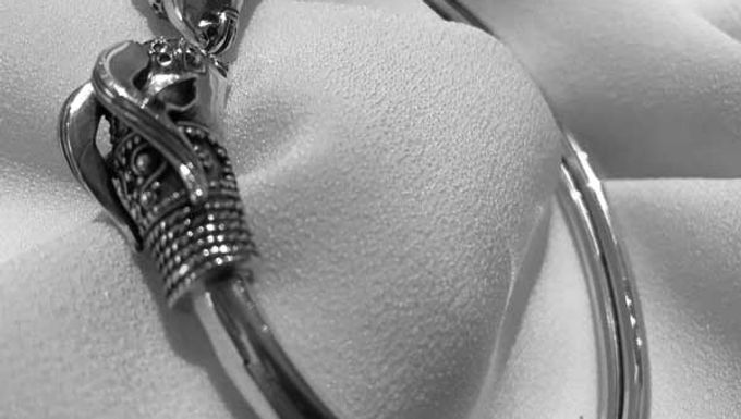 twin ram heads bracelet