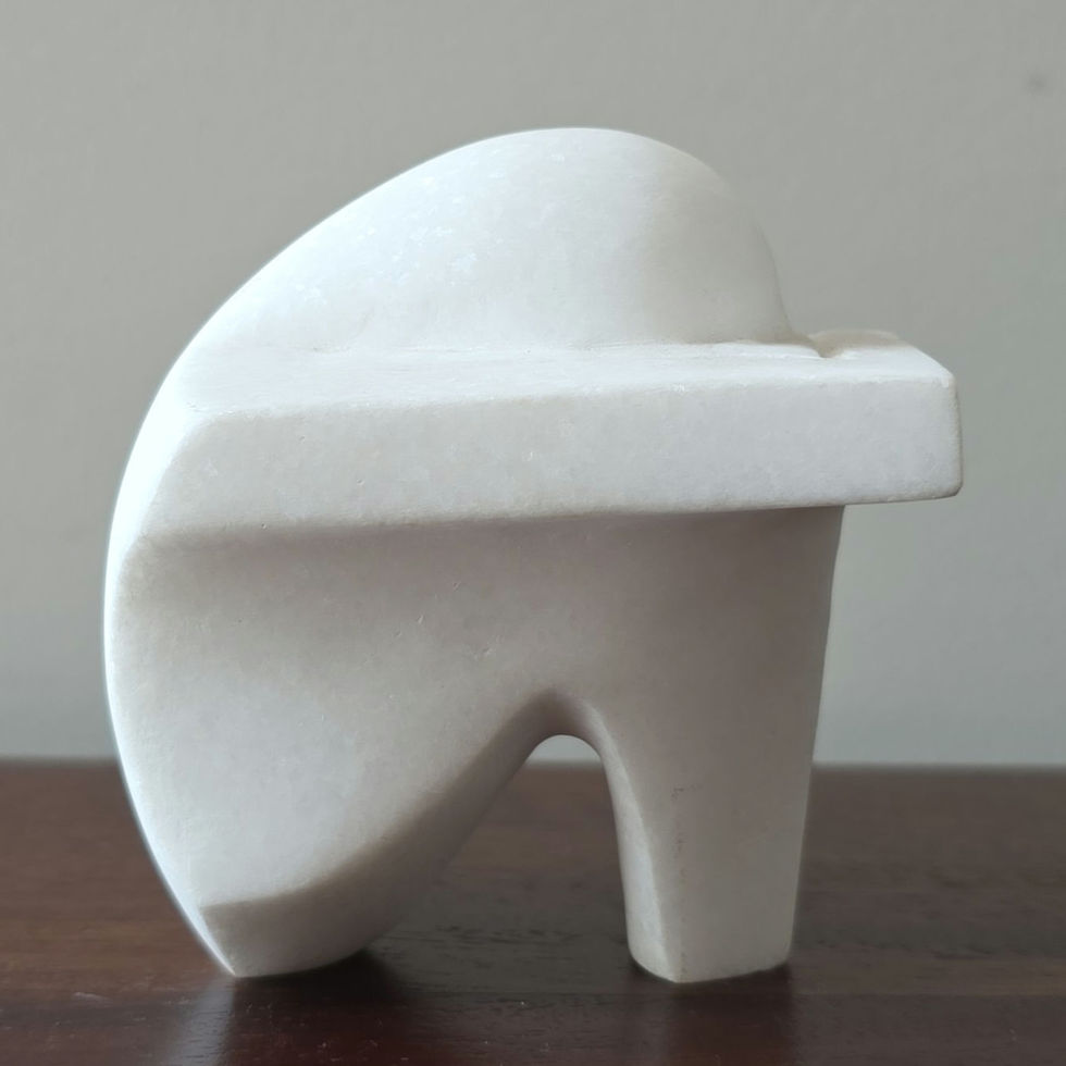 marble Cycladic contemplation figurine