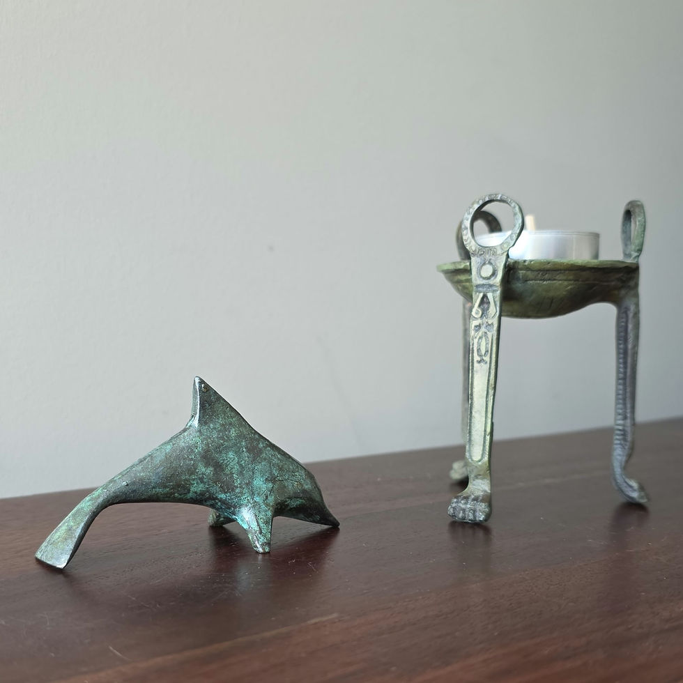 Thumbnail: mini bronze dolphin