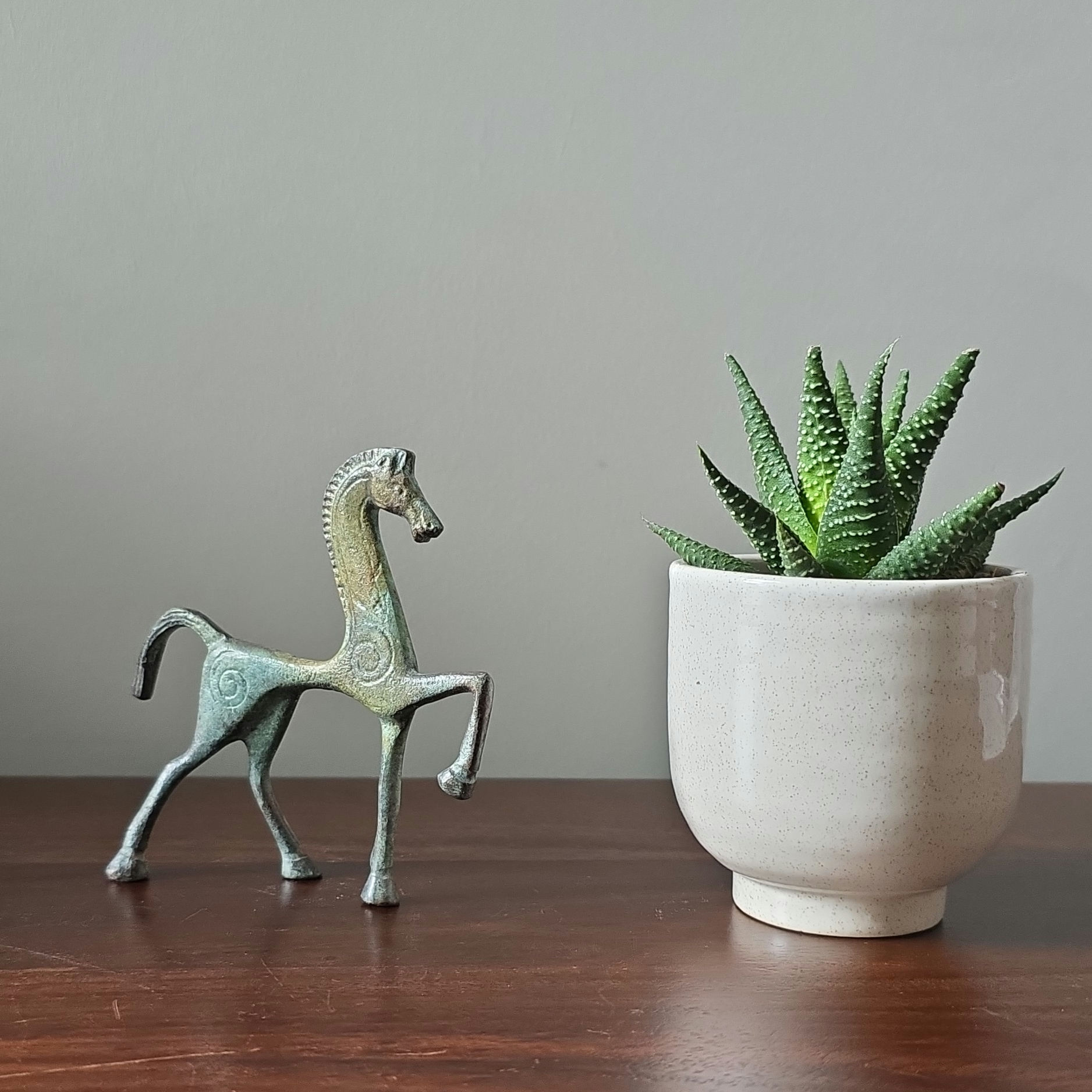 mini bronze dancing horse