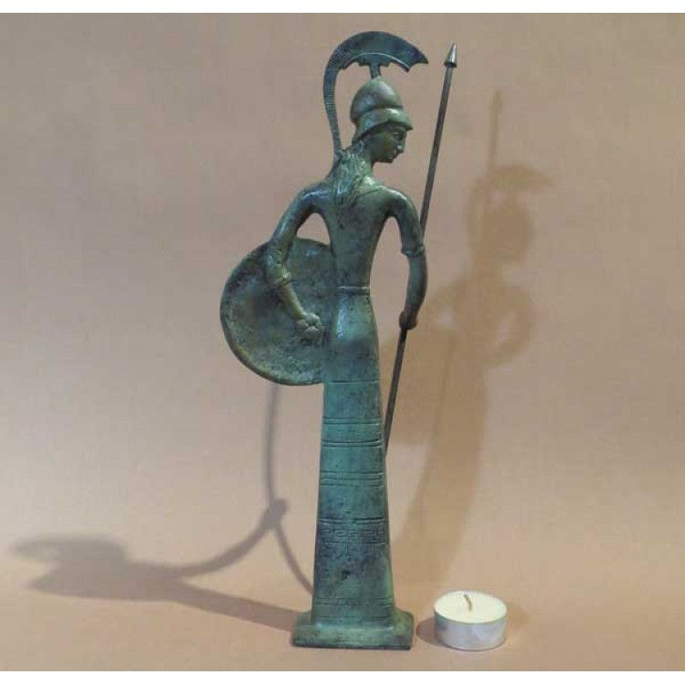Thumbnail: bronze Athena with shield and spear